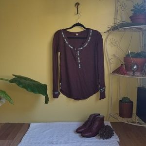 Purple Free People long sleeve